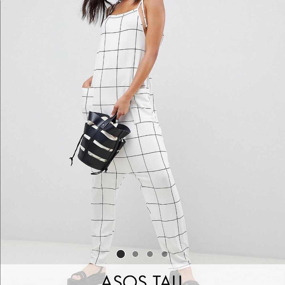 ASOS design tall jersey jumpsuit with ties